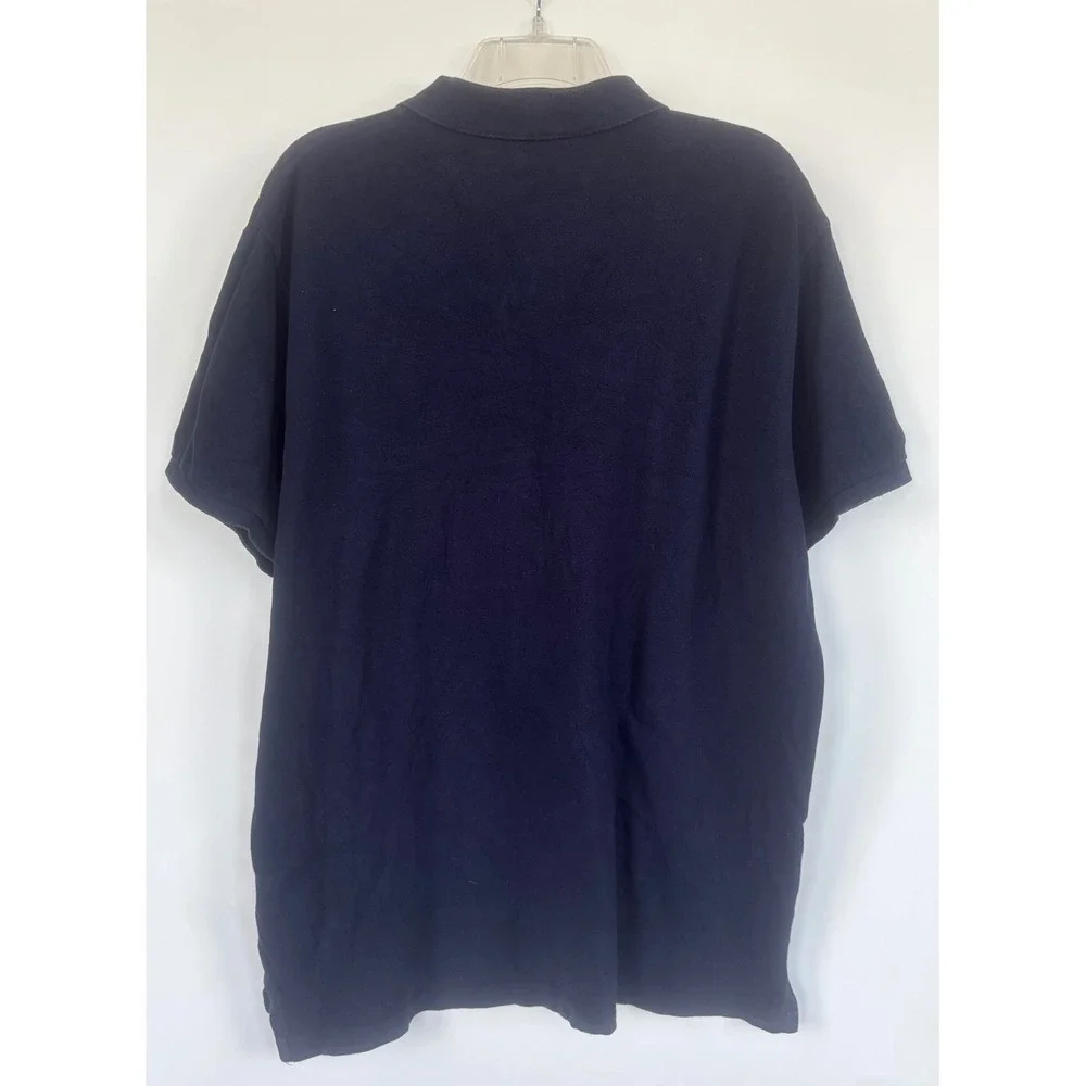 Polo Ralph Lauren Mens XL Navy Big Pony Custom Slim Fit Polo Shirt Gold Logo USA